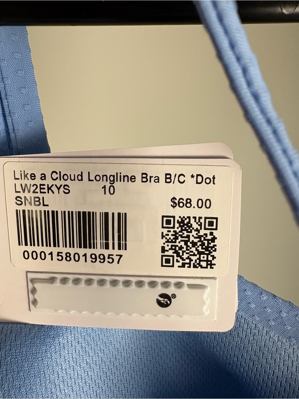 lululemon Sinatra Blue Like a Cloud Sports Bra, Size 10 B/C, NWT - Picture 4 of 5